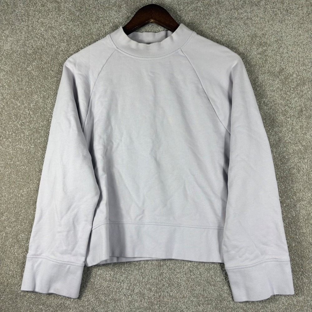 On Running Crew Neck Sweatshirt Womens XL Lavender Purple Side Zip Pullover